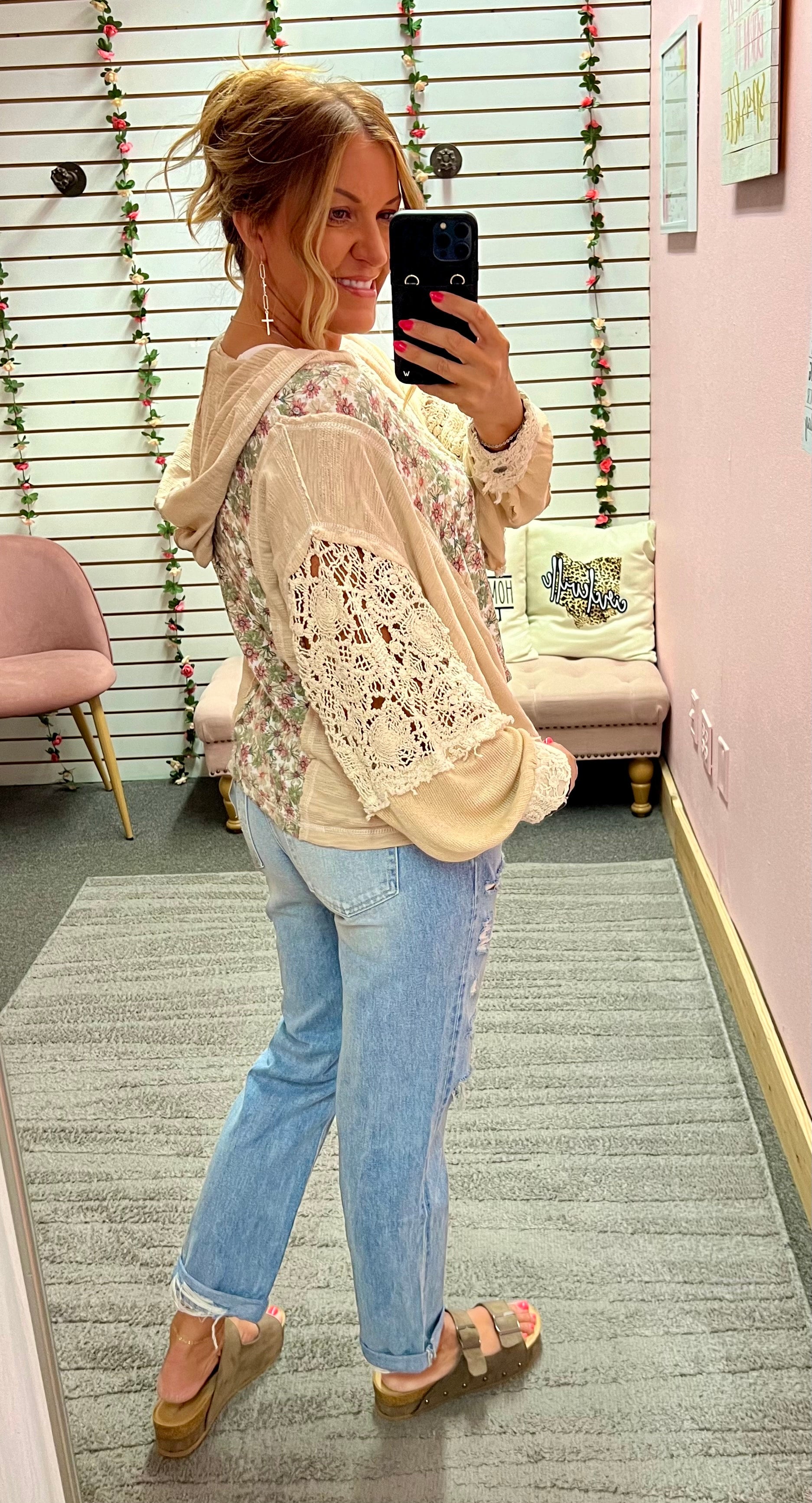 Balloon sleeve oversized hoodie outlet